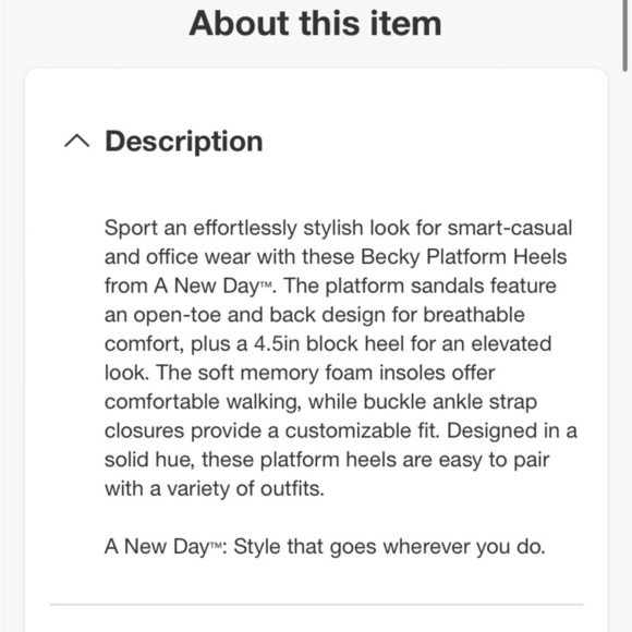 Women's Becky Platform Heels with Memory Foam Insole - A New Day™ new - Picture 3 of 5